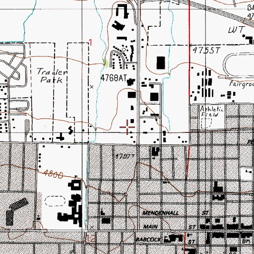 Topographic Map of Sunset Trailer Court, MT