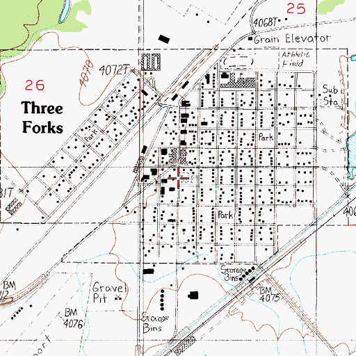 Topographic Map of Murphys Trailer Court, MT