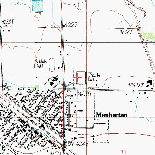 Topographic Map of Riders Trailer Court, MT