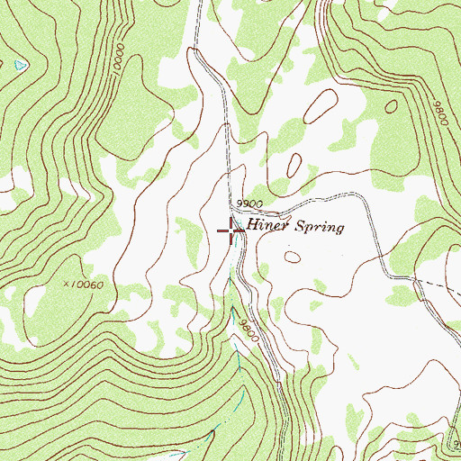 Topographic Map of Hiner Spring, CO