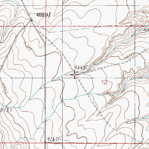 Topographic Map of Table Mountain School (historical), MT