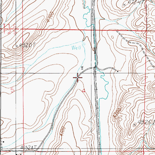 Topographic Map of Vincent School (historical), MT