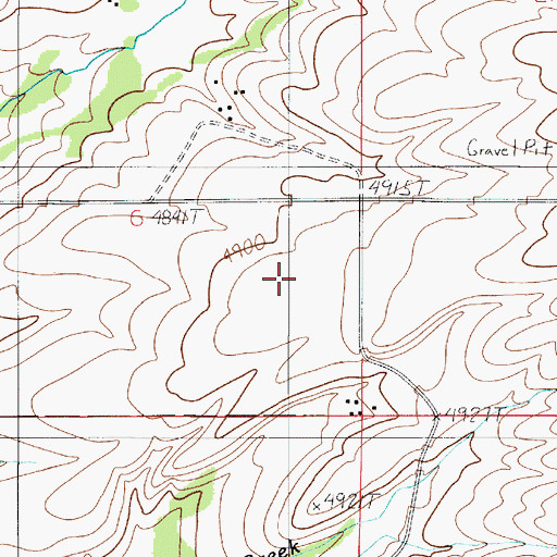 Topographic Map of Sunnyside School (historical), MT