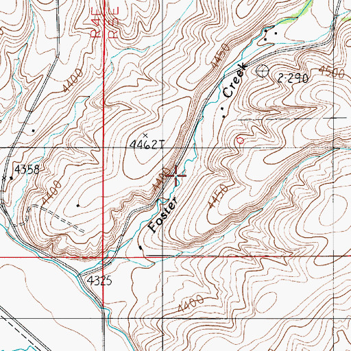 Topographic Map of Foster Creek School (historical), MT