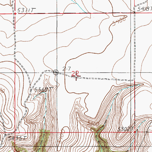 Topographic Map of Elk Creek School (historical), MT