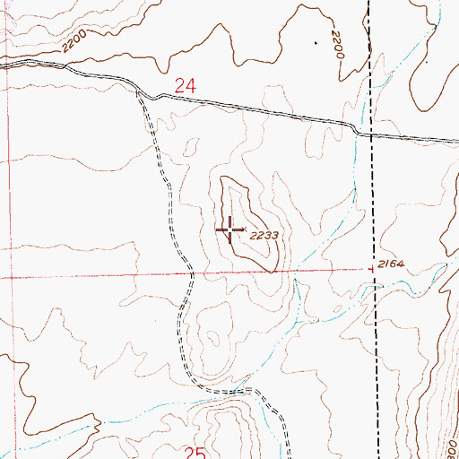 Topographic Map of The Knoll, NV