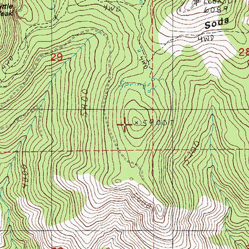 Topographic Map of Boccard Point, OR