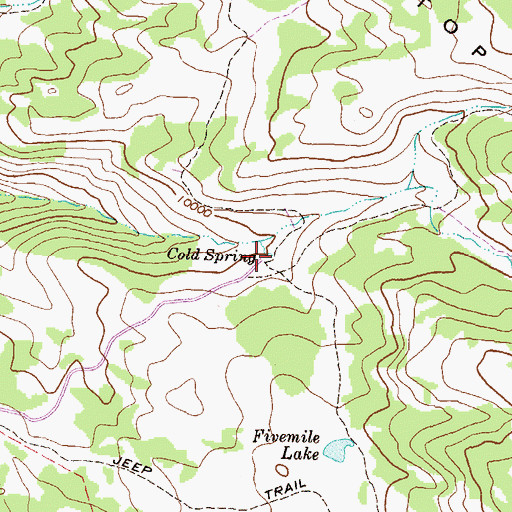 Topographic Map of Cold Spring, CO