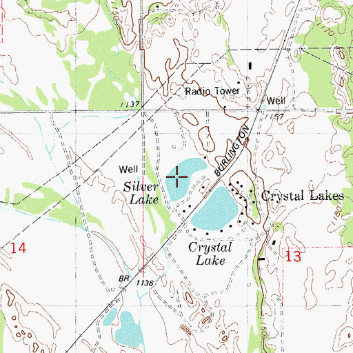 Topographic Map of Silver Lake, OK