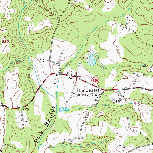 Topographic Map of Antioch School (historical), VA