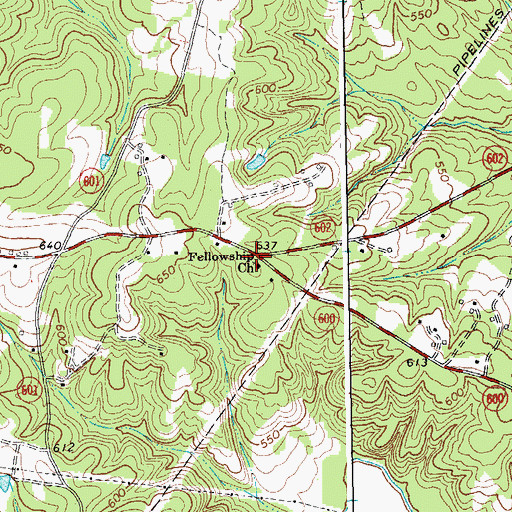 Topographic Map of Cedar Forest School (historical), VA
