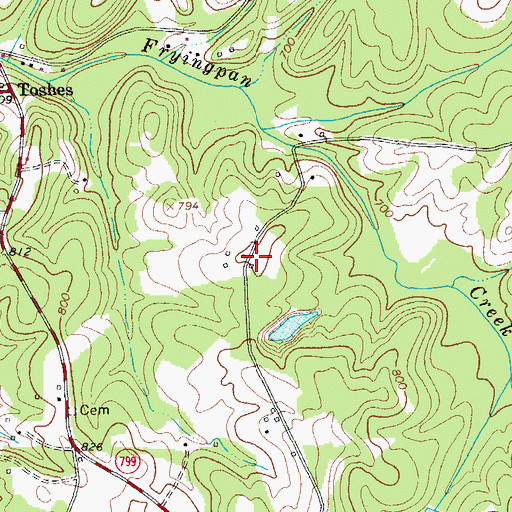Topographic Map of Clifton School (historical), VA