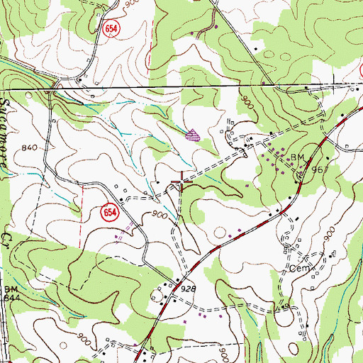 Topographic Map of Dalton School (historical), VA