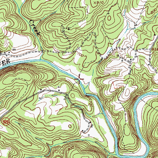 Topographic Map of Davis Ford, VA