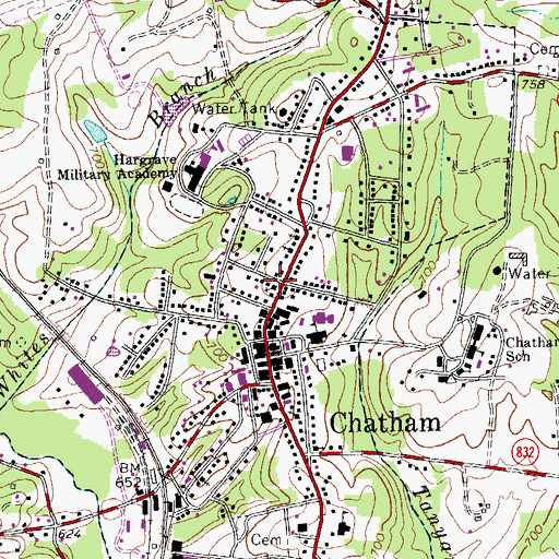 Topographic Map of Emmanuel Episcopal Church, VA