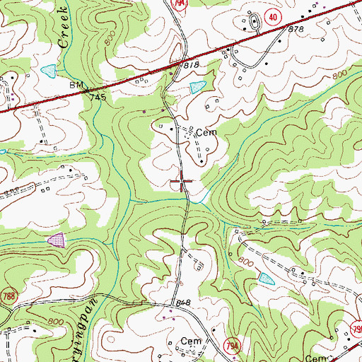 Topographic Map of Farmers School (historical), VA