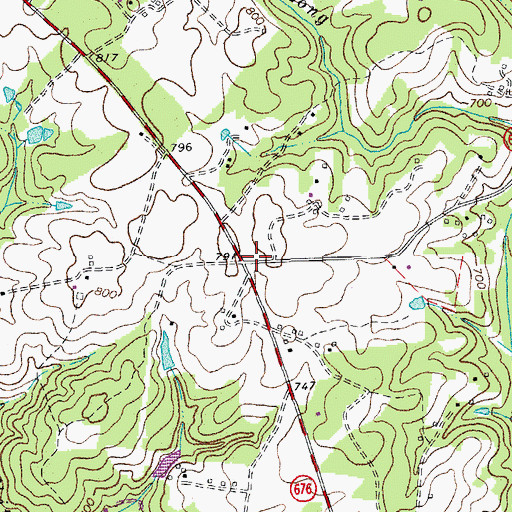 Topographic Map of Galveston School (historical), VA