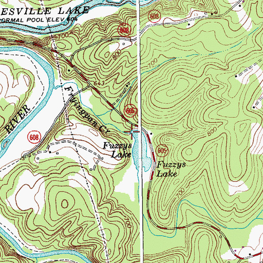 Topographic Map of Giles Mill (historical), VA