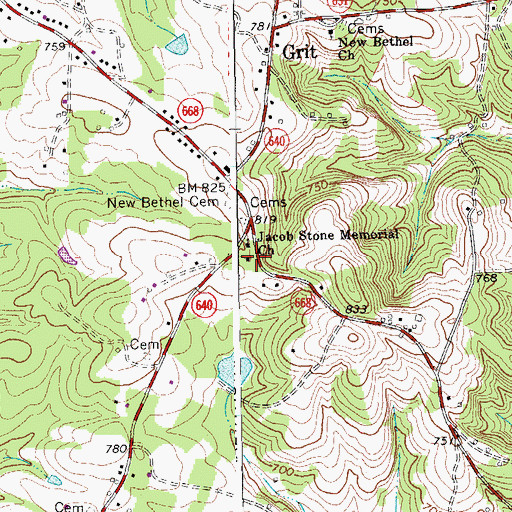 Topographic Map of Hill Grove School (historical), VA