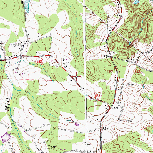 Topographic Map of Holy Church, VA