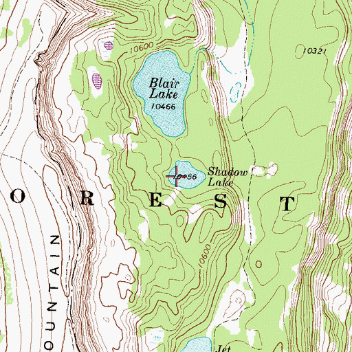 Topographic Map of Shadow Lake, CO