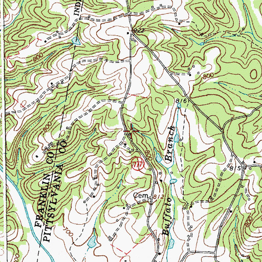 Topographic Map of Juniper School (historical), VA