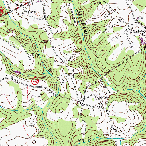 Topographic Map of Mount Nebo School (historical), VA