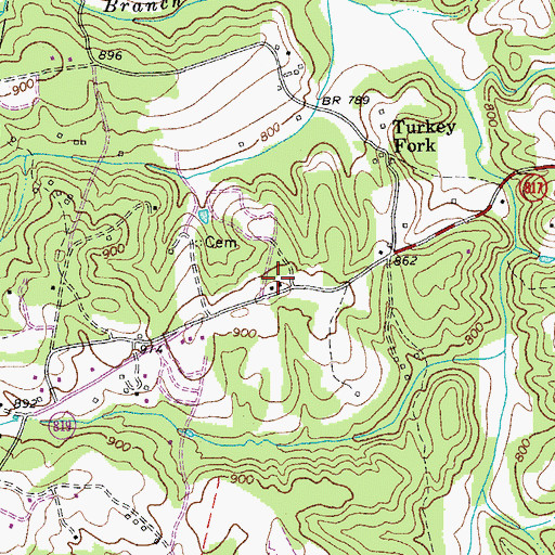 Topographic Map of Mountain Vale School (historical), VA