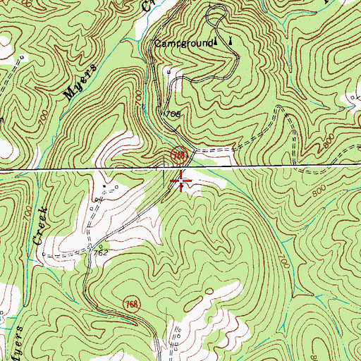 Topographic Map of Newton (historical), VA