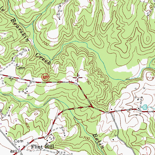 Topographic Map of Piney Level School (historical), VA