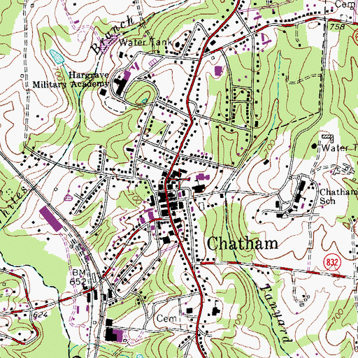 Topographic Map of Pittsylvania County Jail, VA
