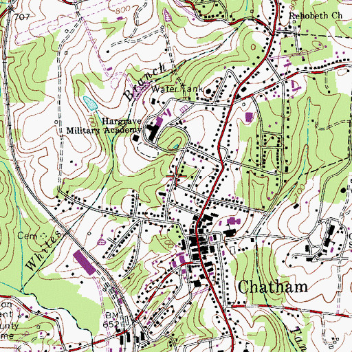 Topographic Map of Pittsylvania County Public Library, VA