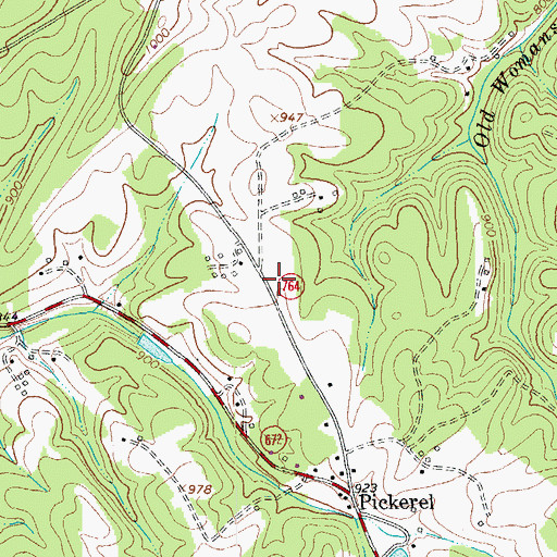 Topographic Map of Ramsey School (historical), VA