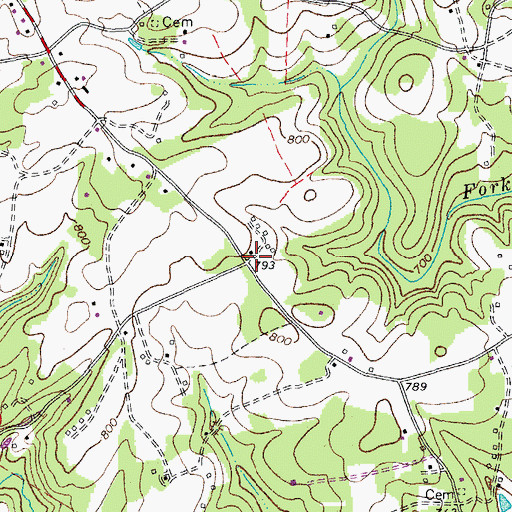 Topographic Map of Rockford School (historical), VA