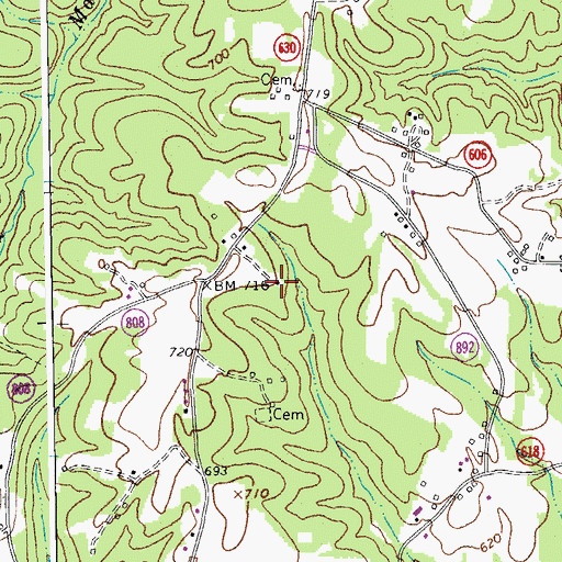 Topographic Map of Shields School (historical), VA