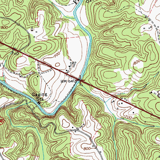 Topographic Map of Stanhope Hurt Bridge, VA
