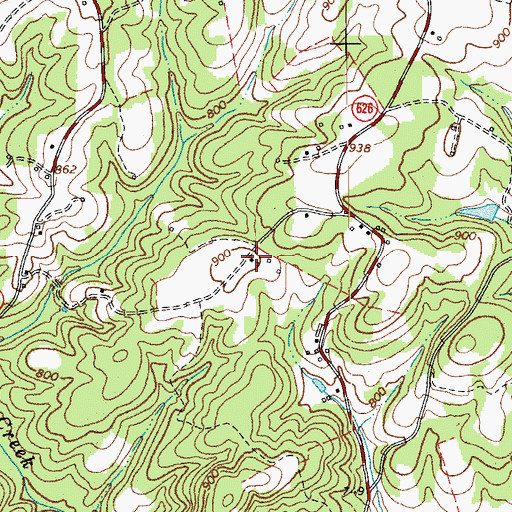 Topographic Map of Sunnyside School (historical), VA