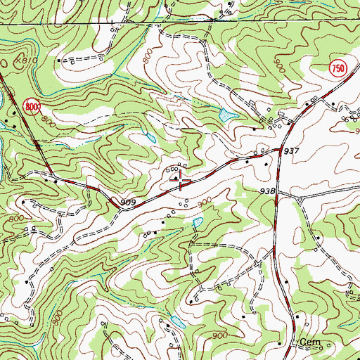 Topographic Map of Tomahawk School (historical), VA