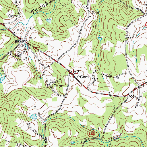 Topographic Map of Triangle School (historical), VA