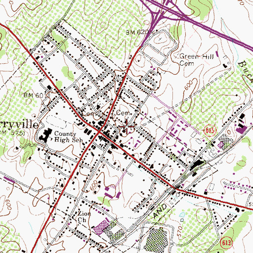 Topographic Map of Mosby Museum, VA