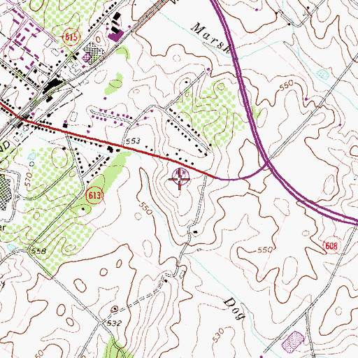 Topographic Map of Grindstone Hill, VA