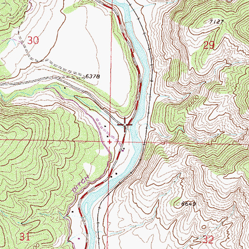 Topographic Map of Deep Creek, CO