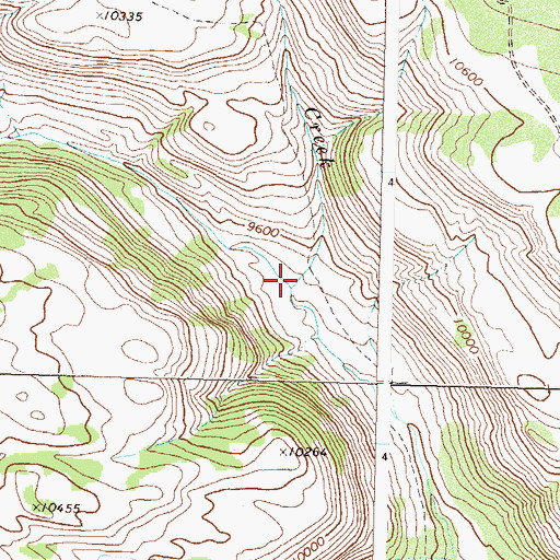 Topographic Map of Upper Short Creek, CO