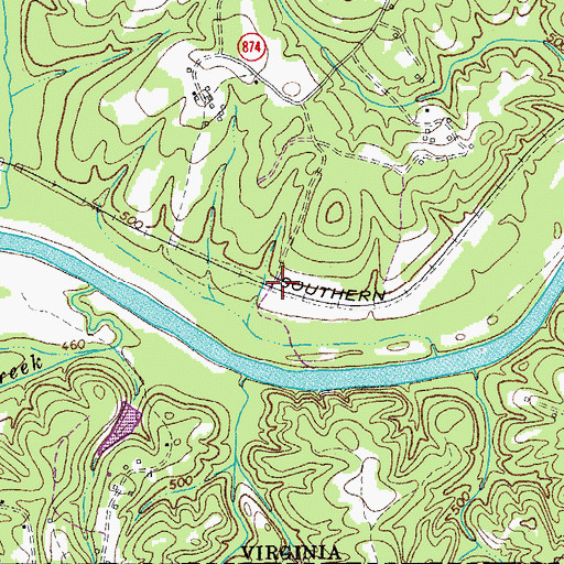 Topographic Map of Briarfield (historical), VA