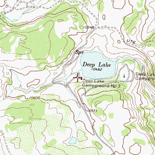 Topographic Map of Deep Lake Campground Number 2, CO