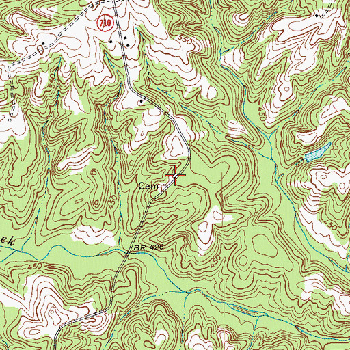 Topographic Map of Double Creek School (historical), VA