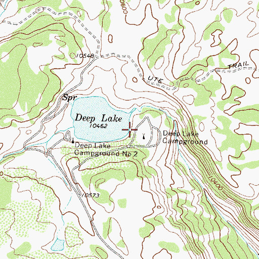 Topographic Map of Deep Lake Campground, CO