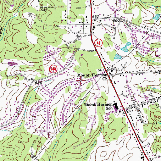 Topographic Map of Fairfield Park, VA