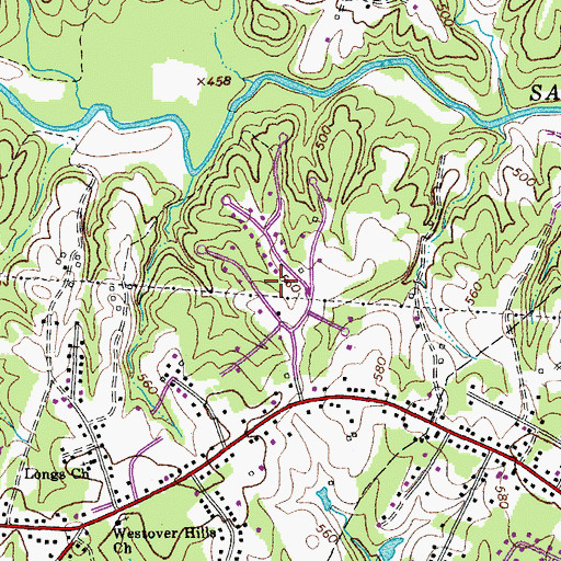 Topographic Map of Fox Hollow, VA