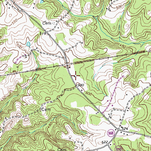 Topographic Map of Pounds School (historical), VA